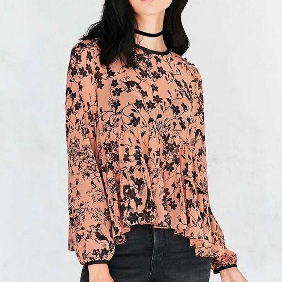 Urban Outfitters Tops - Urban Outfitters Top Size Small Floral Animal Print Bunny Rare
